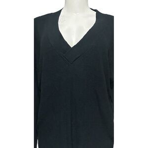 French Connection Women's Caballo Floral-Lace Sleeve Sweater Navy Blue/White L‎